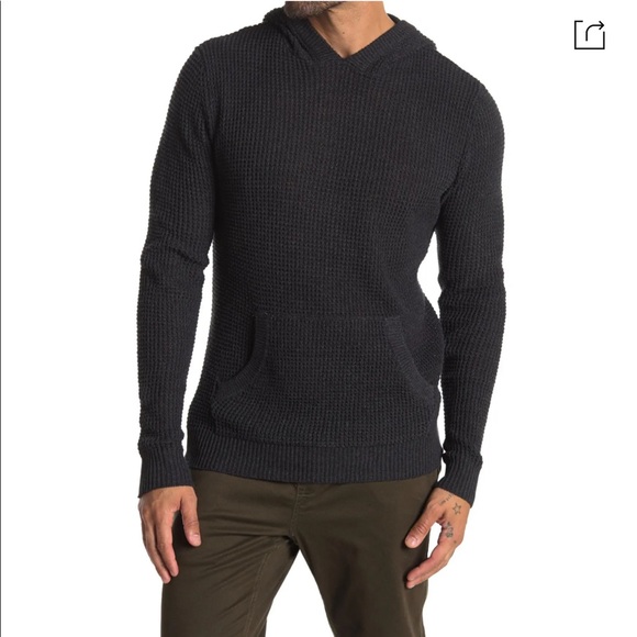 Hedge Other - Men’s Black Hedge Recycled Cotton Shaker Knit Hoodie